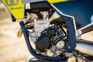 Motocross engine closeup