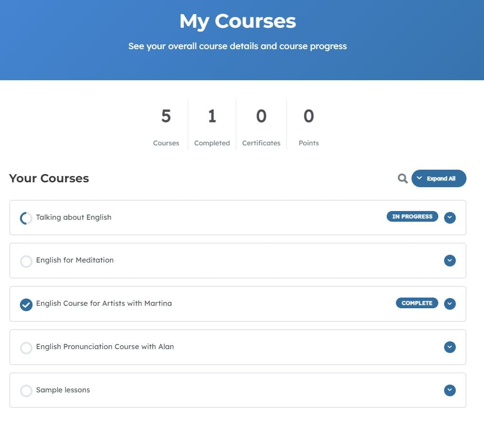 Online META track your progress