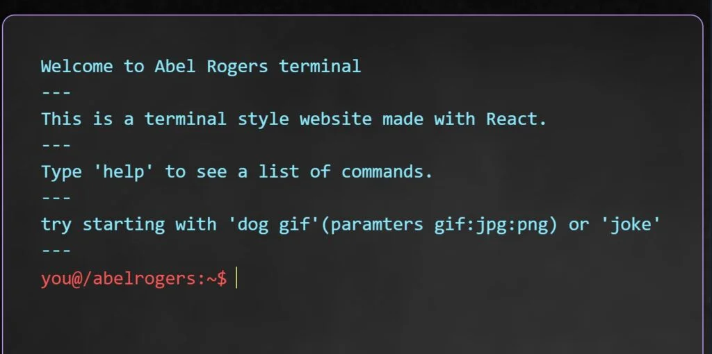 react terminal emulator made by AJ Partners ltd. as something to play with